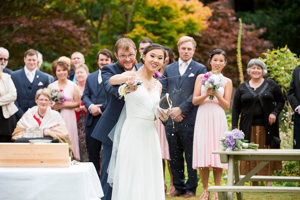 Glenfalloch Gardens ceremony lawn wedding photo