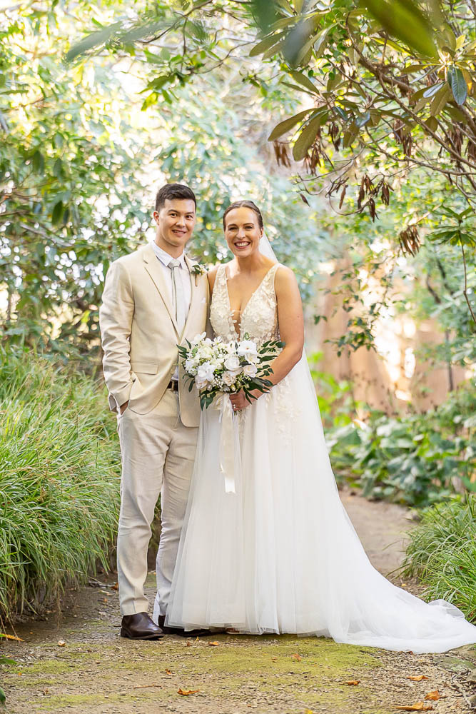 Wedding portraits in Glenfalloch Gardens