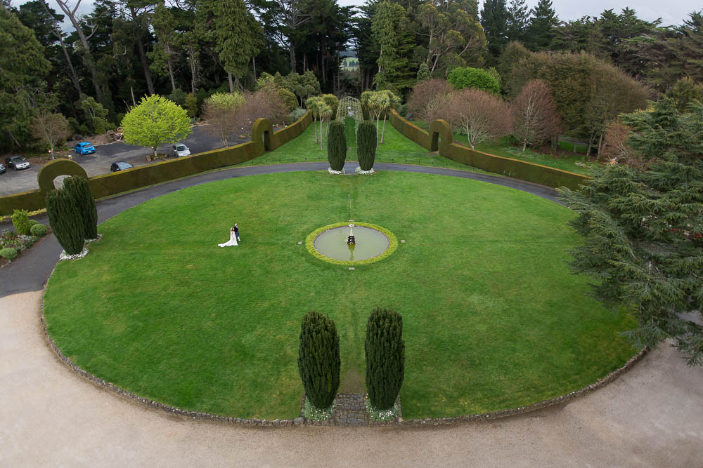 Wedding photos beside Larnach Castle